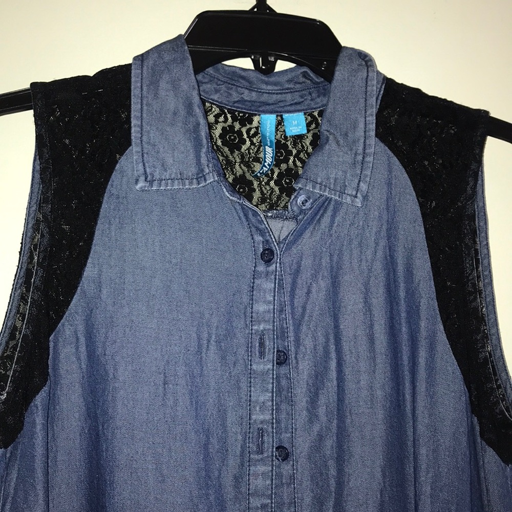 Sleeveless Jean Top